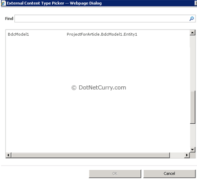 Sharepoint External Content Type