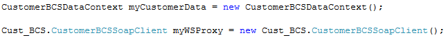 Cust BCS Datacontext
