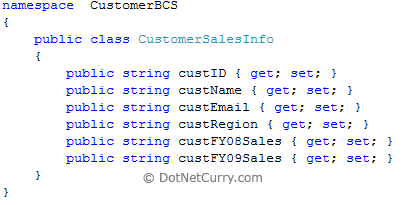 Customer Sales info