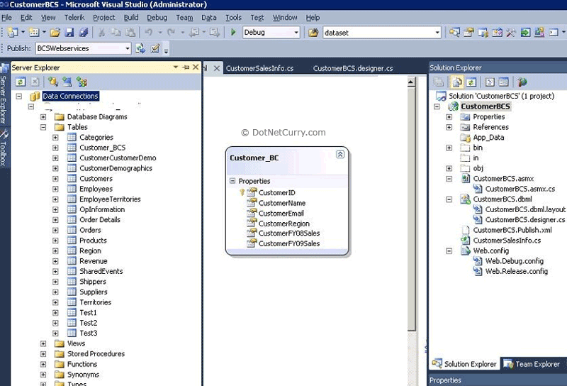 LINQ to SQL Customer Designer