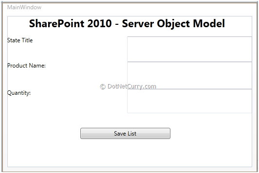 WPF Sharepoint App WPF Sharepoint App