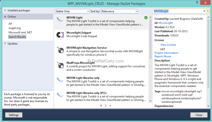 nuget-mvvmlight nuget-mvvmlight