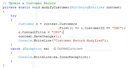 Add, Update and Delete Objects in Entity Framework 4.0 | DotNetCurry Add, Update And Delete Objects In Entity Framework 4.0 | Dotnetcurry