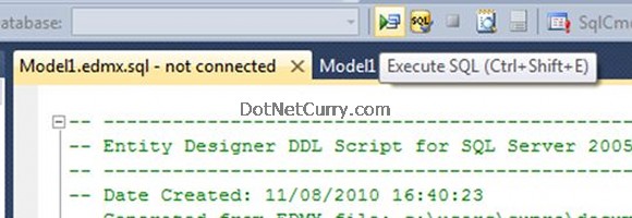 Entity Designer DDL Script