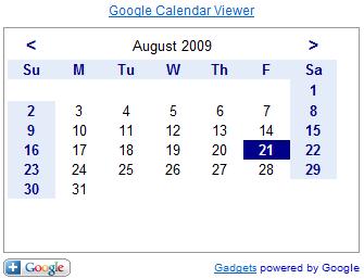 GoogleCalenderViewer