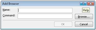 Expression Web Add Browser dialog box