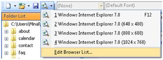 Expression Web Edit Browser List