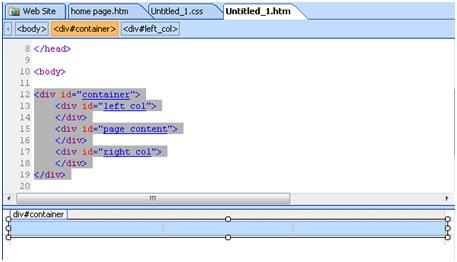 ExpressionWeb HTML page