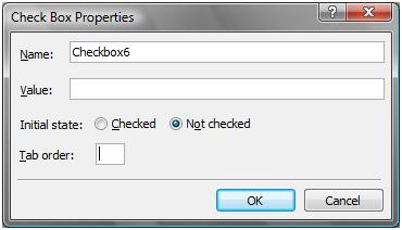 Check Box Properties