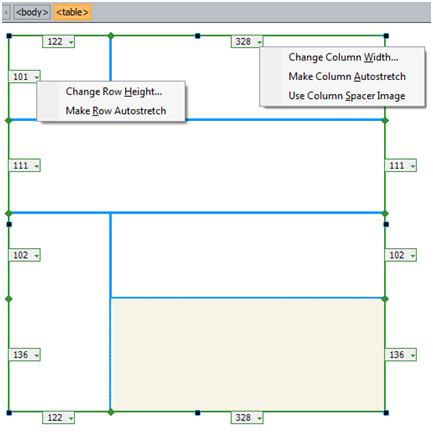 Add cells to table