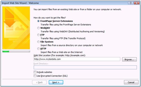 Expression Web FrontPage Server Extensions