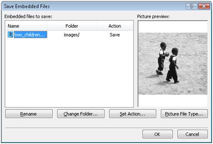 ExpressionWeb Save Embedded Files