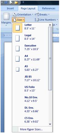 Page Layout tab