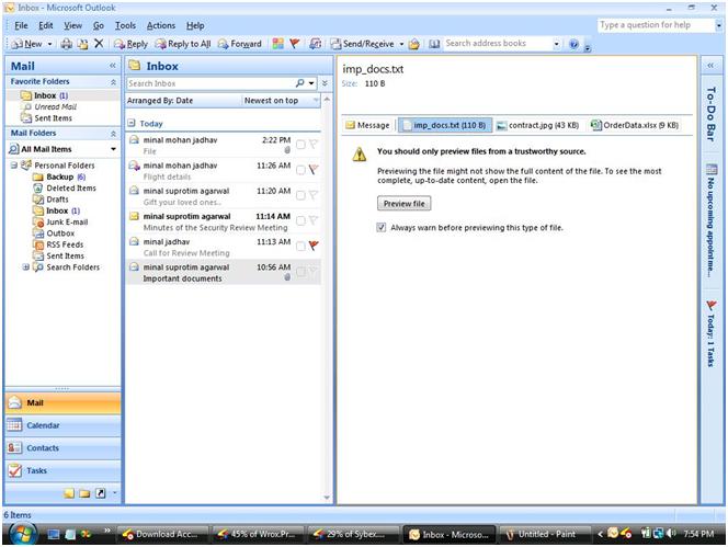 MS Outlook 2007 Attachment Preview warning