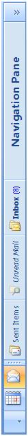 Minimized Navigation Pane