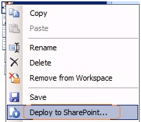 Deploy to SharePoint Deploy to SharePoint
