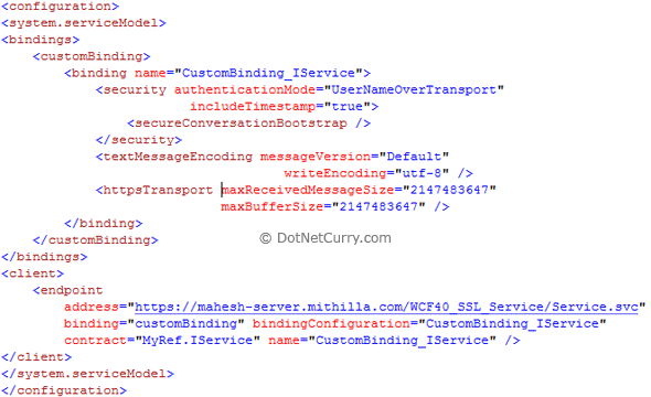 Service References Client Config