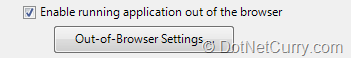 Out Of Browser app