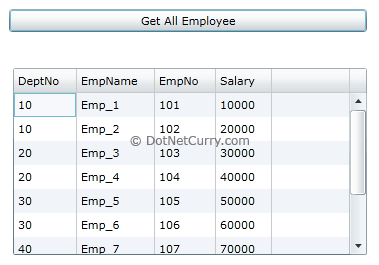 Silverlight Get Employees