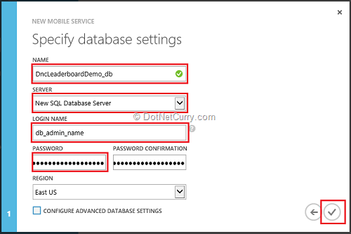 dbcreation