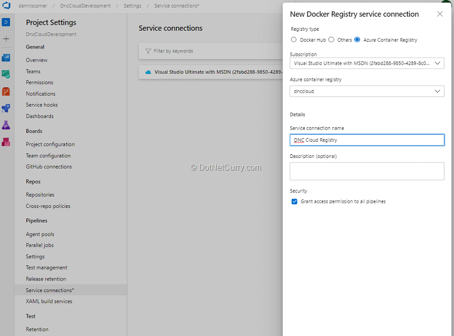 create-new-service-connection-container-registry create-new-service-connection-container-registry