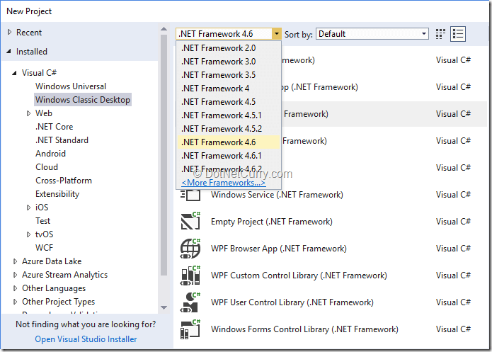 dotnet-framework-dropdown dotnet-framework-dropdown