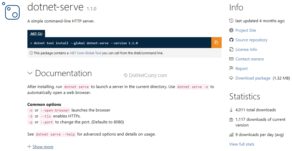 dotnet-serve-nuget-page dotnet-serve-nuget-page