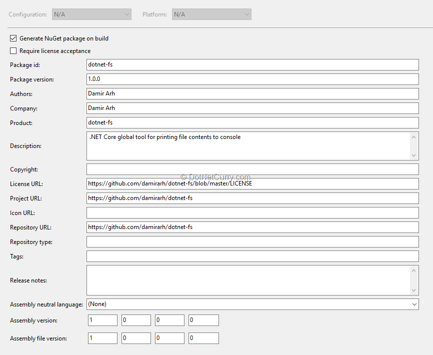 nuget-package-metadata nuget-package-metadata