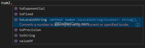 typescript tutorial variable without quick start dotnetcurry type beginners declaring assigning using intellisense number