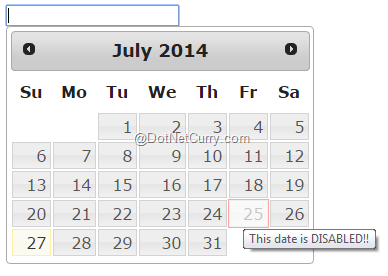 Jquery Ui Datepicker Tips And Tricks Dotnetcurry