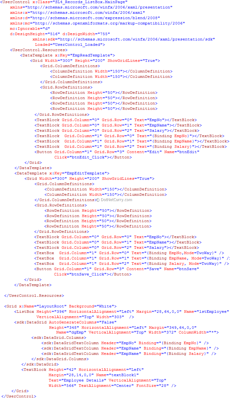 silverlight-data-template