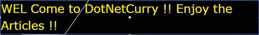 Dotnetcurry Welcome