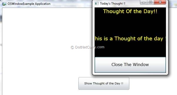 Silverlight 5 Window Pop