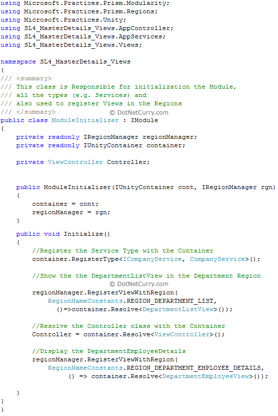 module initializer