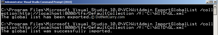 witadmin-import-export