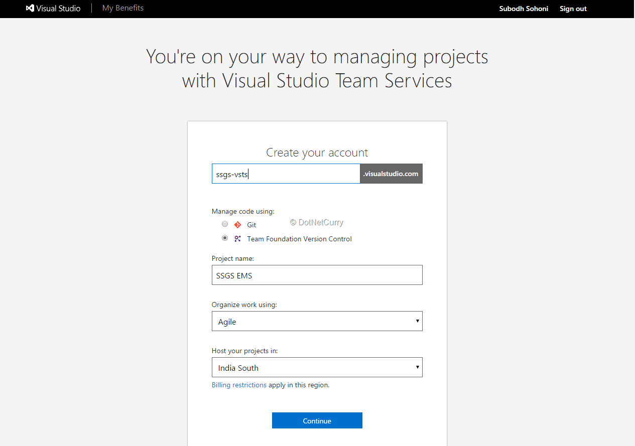 create-vsts-account create-vsts-account